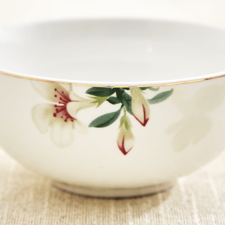 Amara Azalea Maya Bone China Floral Print Katori - 240ml