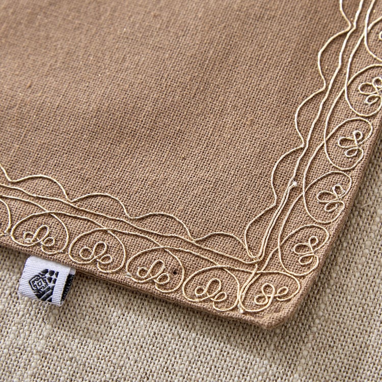 Glimmer Cotton Zari Embroidered Placemat