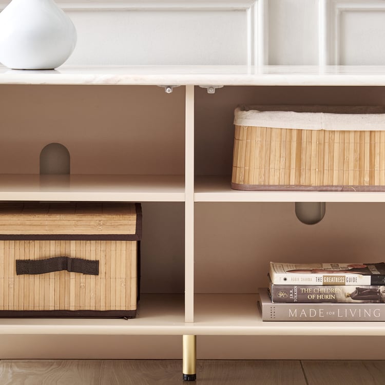 Monalisa Faux Marble Top TV Unit - Brown