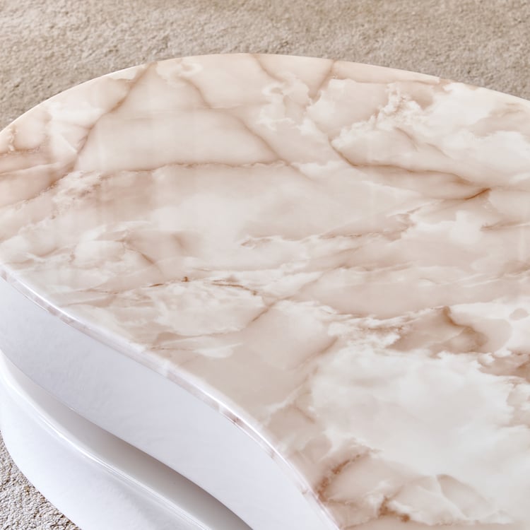 Alchemy Faux Marble Top Coffee Table - Cream