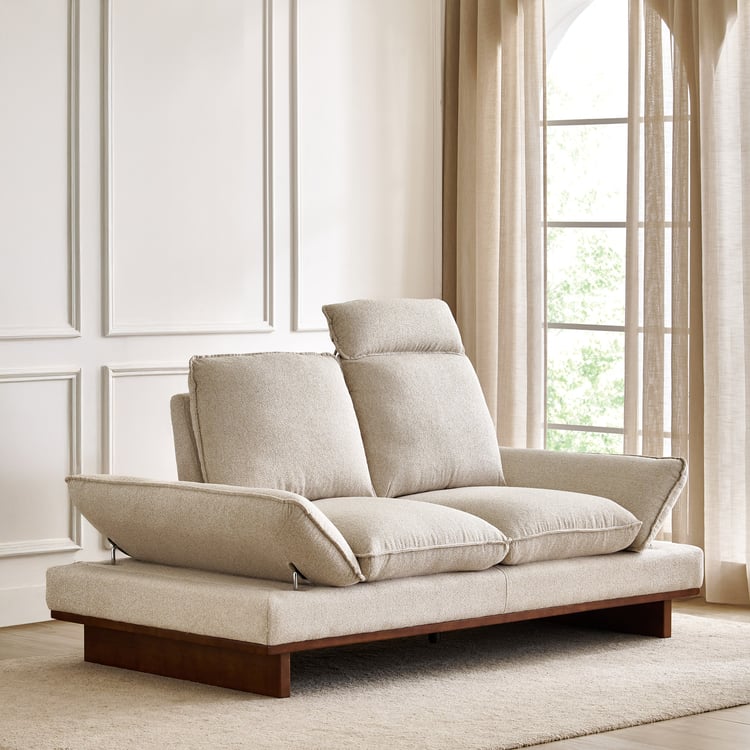 Clair Fabric 2-Seater Sofa with Motion Backrest - Beige