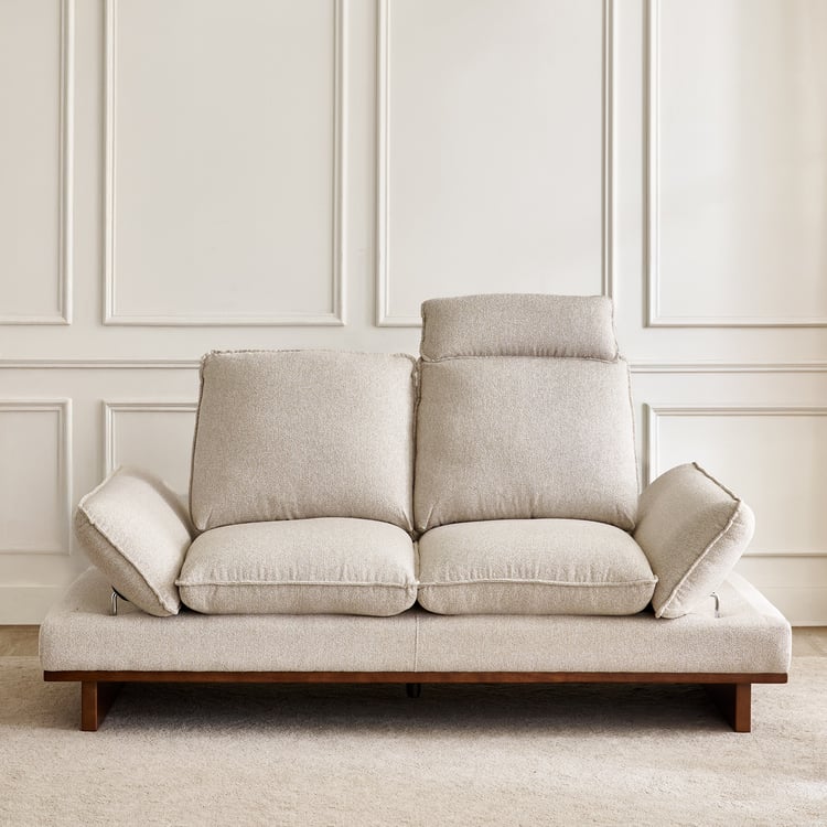 Clair Fabric 2-Seater Sofa with Motion Backrest - Beige