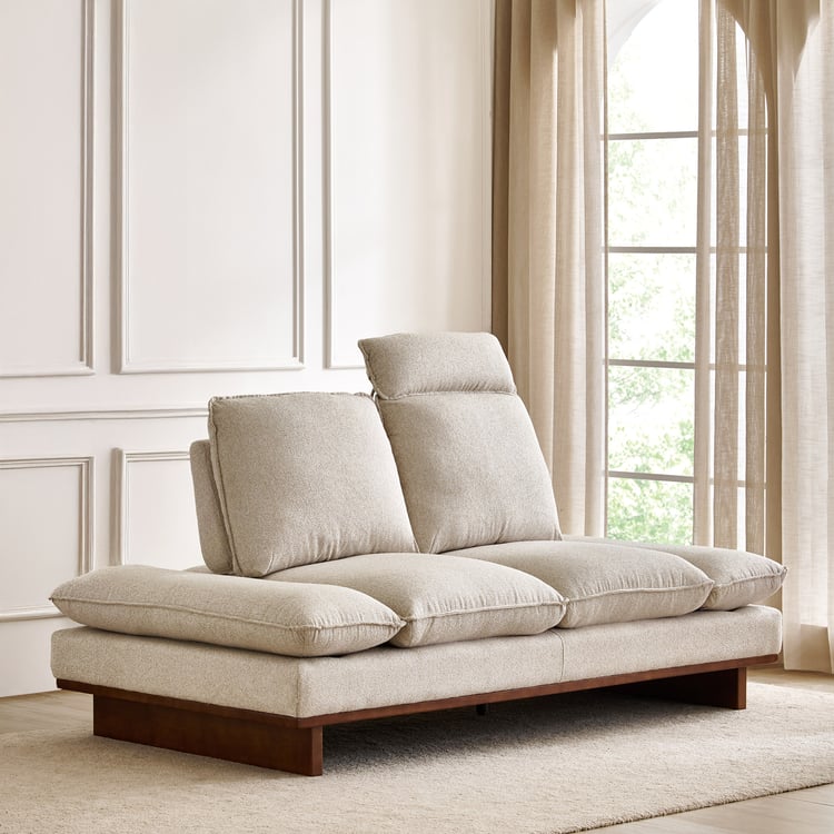 Clair Fabric 2-Seater Sofa with Motion Backrest - Beige