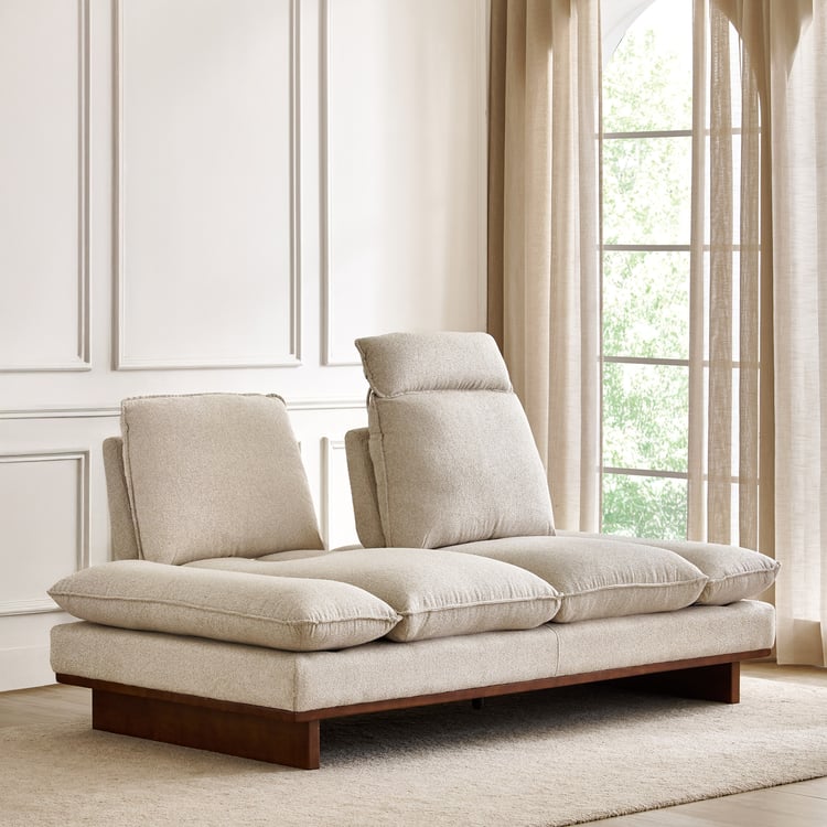 Clair Fabric 2-Seater Sofa with Motion Backrest - Beige