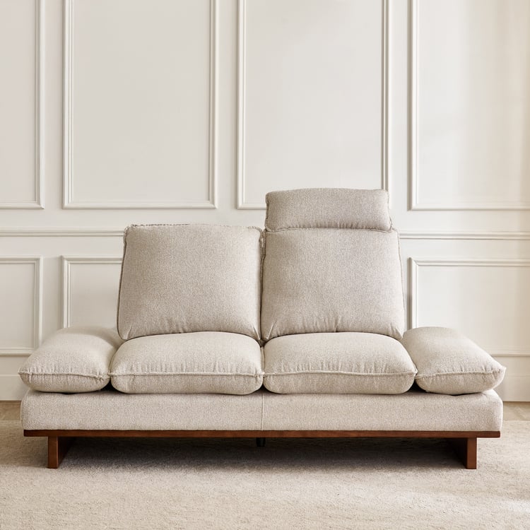 Clair Fabric 2-Seater Sofa with Motion Backrest - Beige