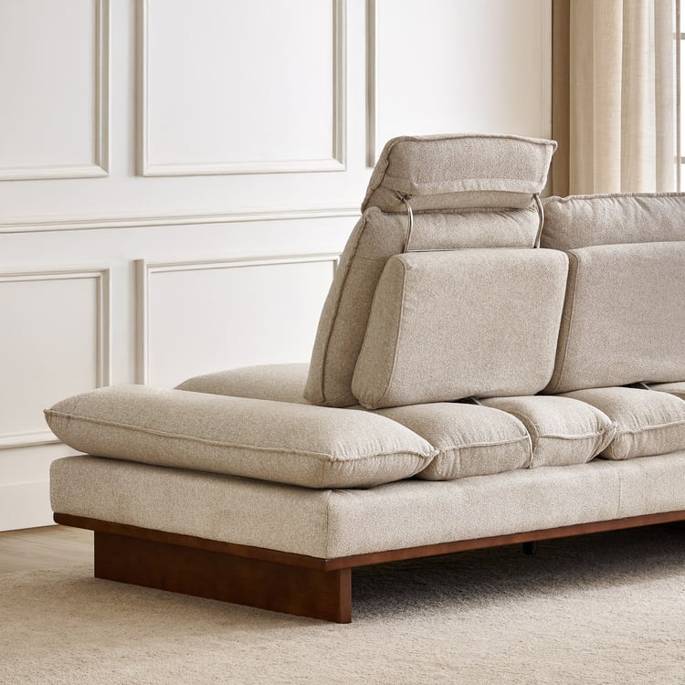 Clair Fabric 2-Seater Sofa with Motion Backrest - Beige
