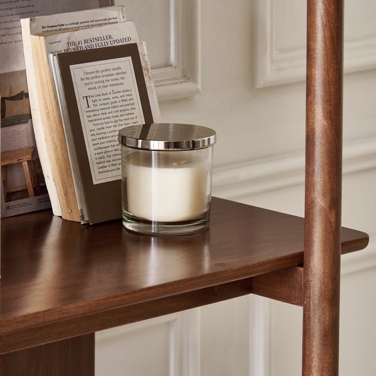 Nuqta Acacia Wood 4-Tier Open Book Shelf - Walnut