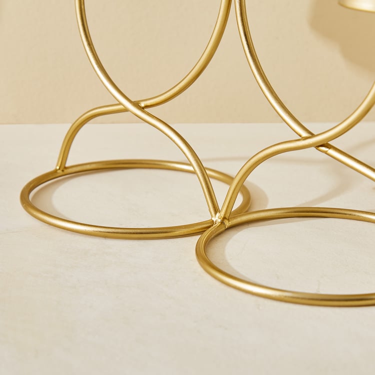 Leon Aurum Glass and Metal Multi T-Light Holder