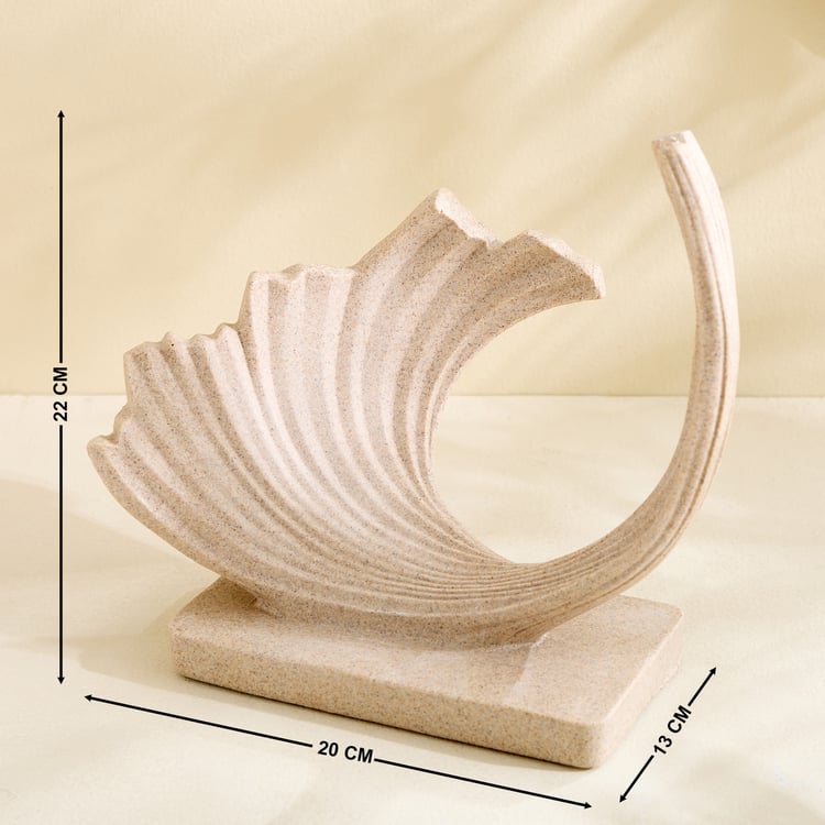 Splendid Barbara Polyresin Wave Table Accent