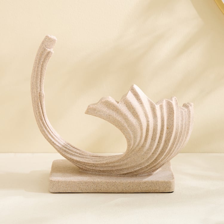 Splendid Barbara Polyresin Wave Table Accent