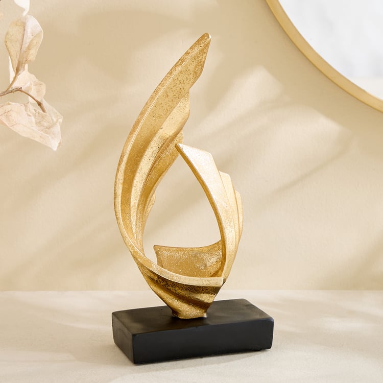 Barbara Polyresin Wave Table Accent