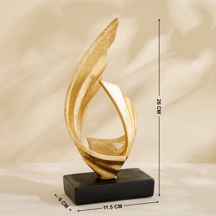 Barbara Polyresin Wave Table Accent