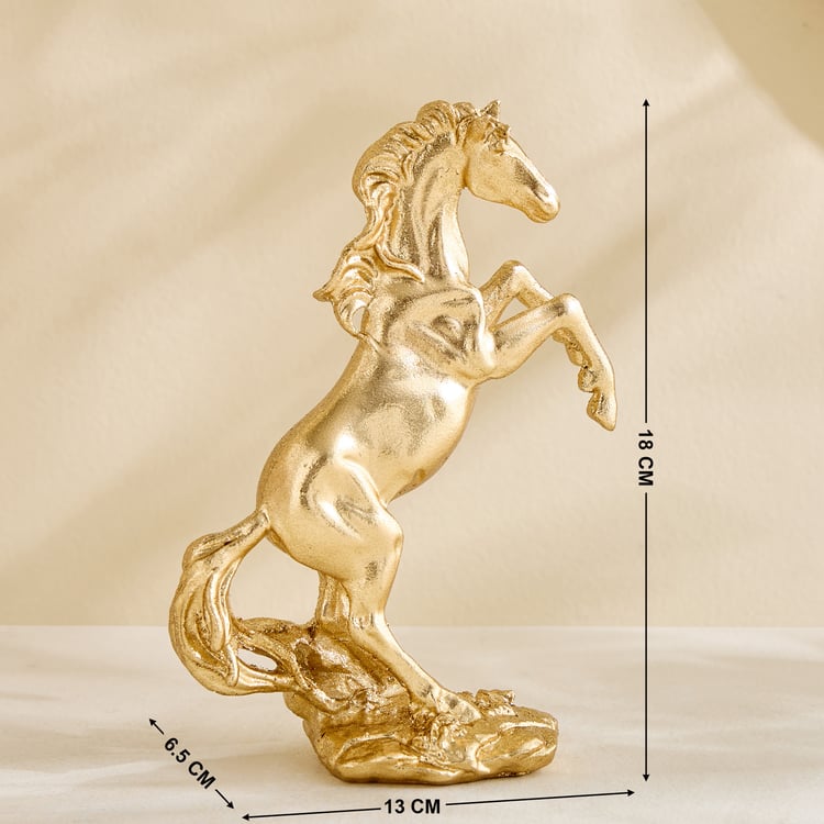Splendid Barbara Polyresin Galloping Horse Figurine