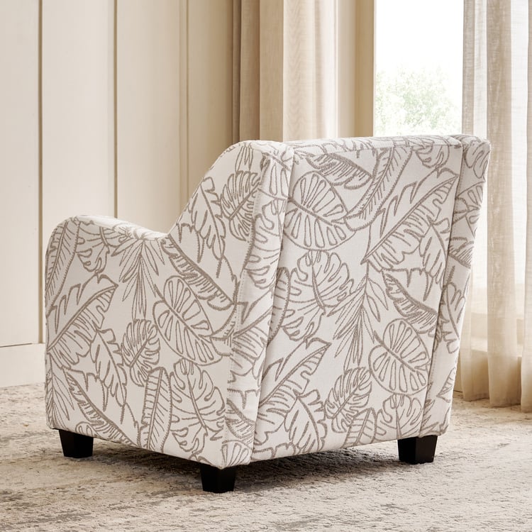 Kingsbury Fabric 1-Seater Sofa with Cushion - Beige