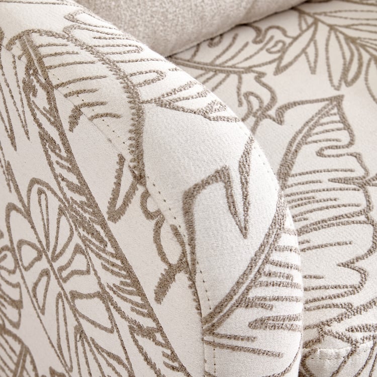 Kingsbury Fabric 1-Seater Sofa with Cushion - Beige