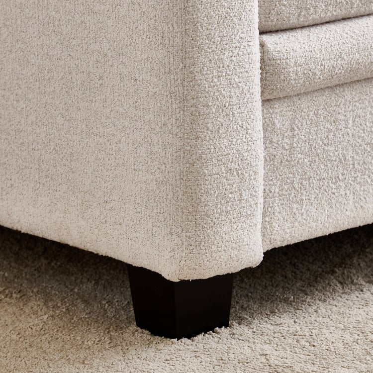 Kingsbury Fabric 2-Seater Sofa with Cushions - Beige