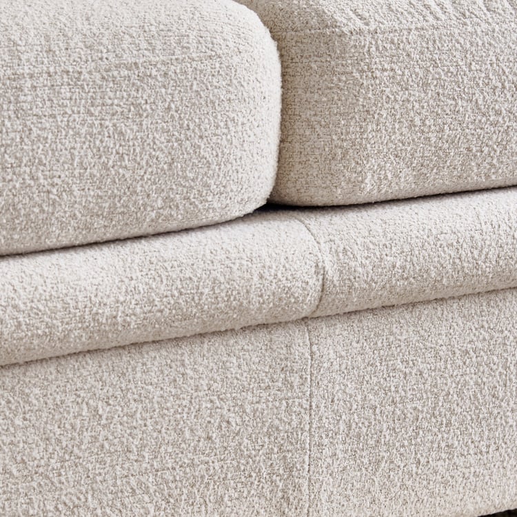 Kingsbury Fabric 2-Seater Sofa with Cushions - Beige