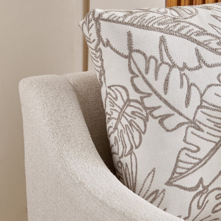 Kingsbury Fabric 2-Seater Sofa with Cushions - Beige
