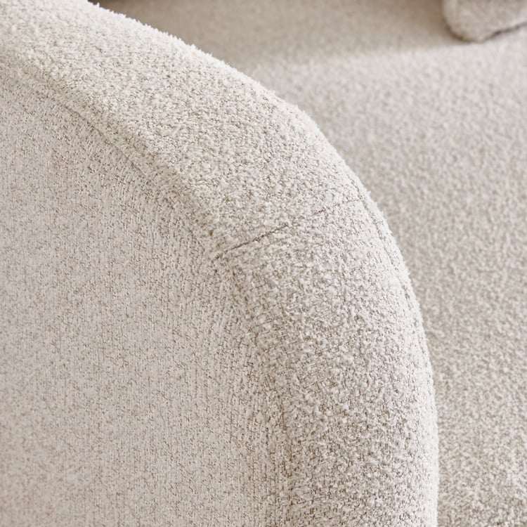 Kingsbury Fabric 3-Seater Sofa with Cushions - Beige