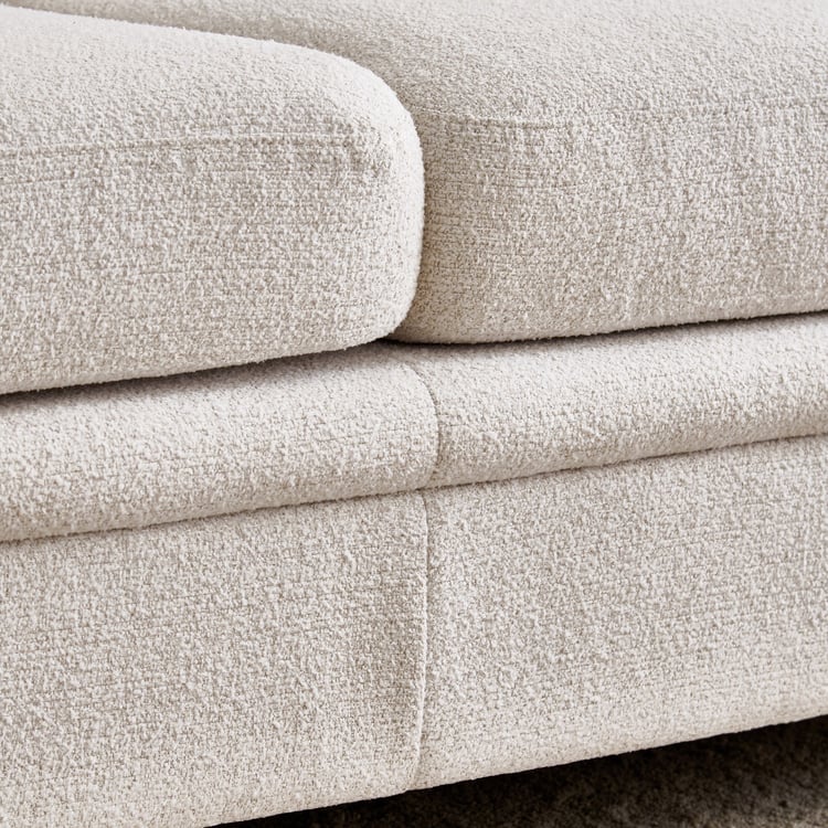 Kingsbury Fabric 3-Seater Sofa with Cushions - Beige