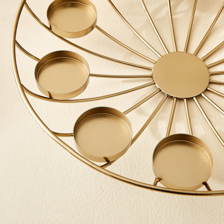 Salsa Rylee Lotus Set of 10 Glass Votive with Metal T-Light Holder