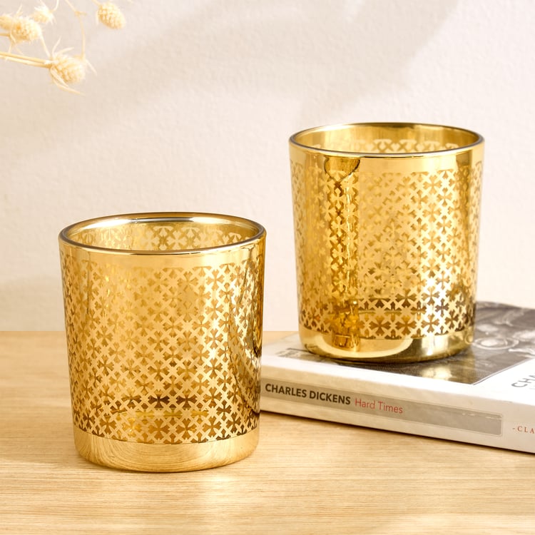 Salsa Anogha Set of 2 Glass T-Light Holder