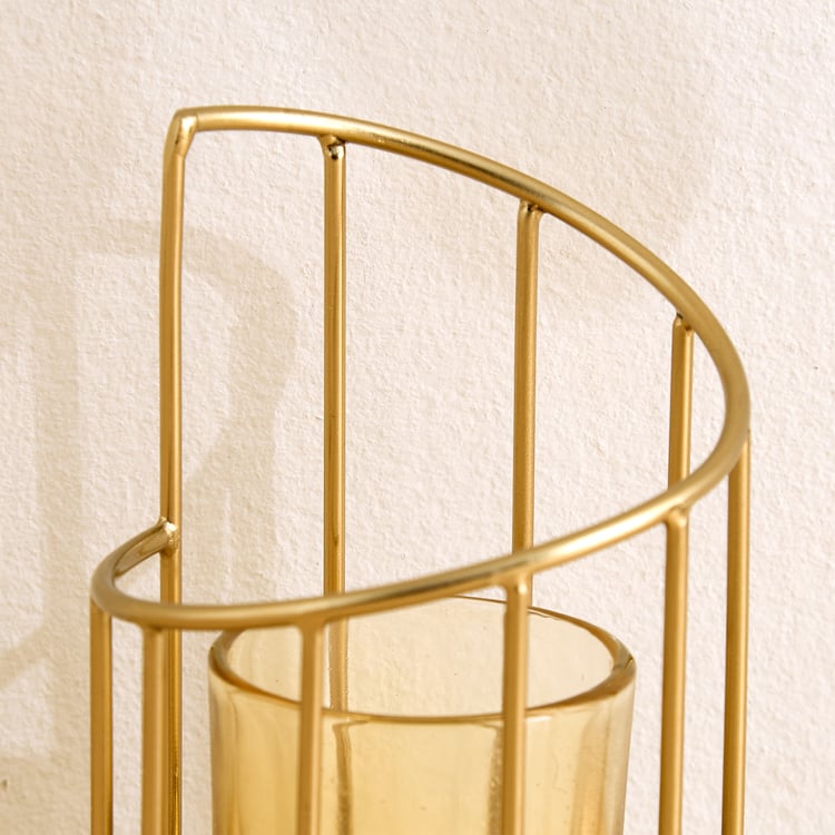 Salsa Apurva Glass Spiral T-Light Holder - Small