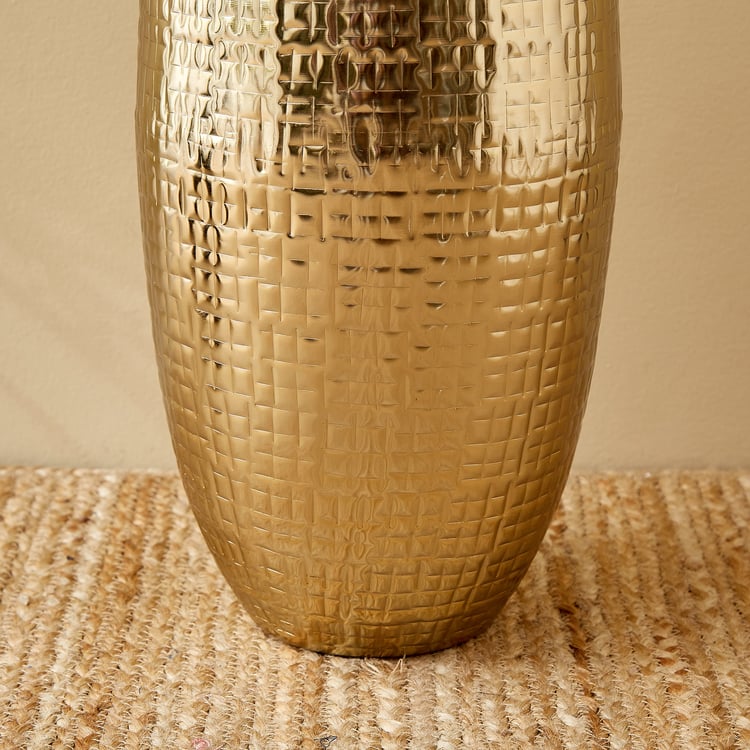Colossal Athan Metal Embossed Vase - Medium