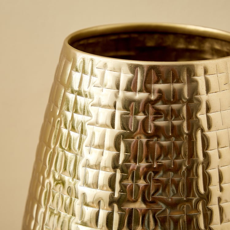 Colossal Athan Metal Embossed Vase - Medium