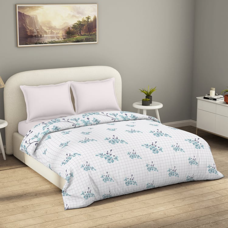 SPACES Essentials Floral Print Cotton Double Duvet Cover