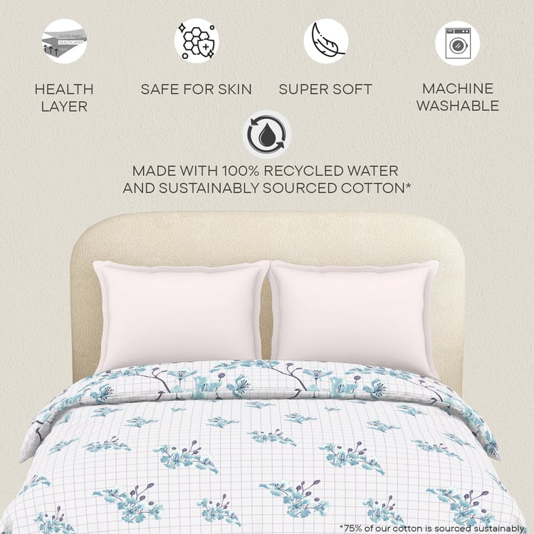 SPACES Essentials Floral Print Cotton Double Duvet Cover