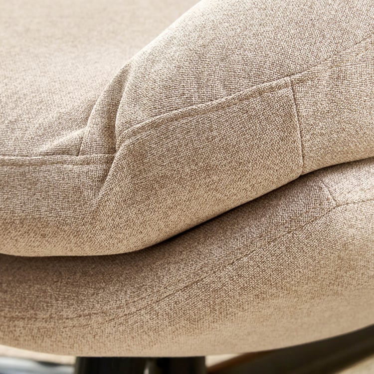 Shoji Fabric Swivel Accent Chair - Brown