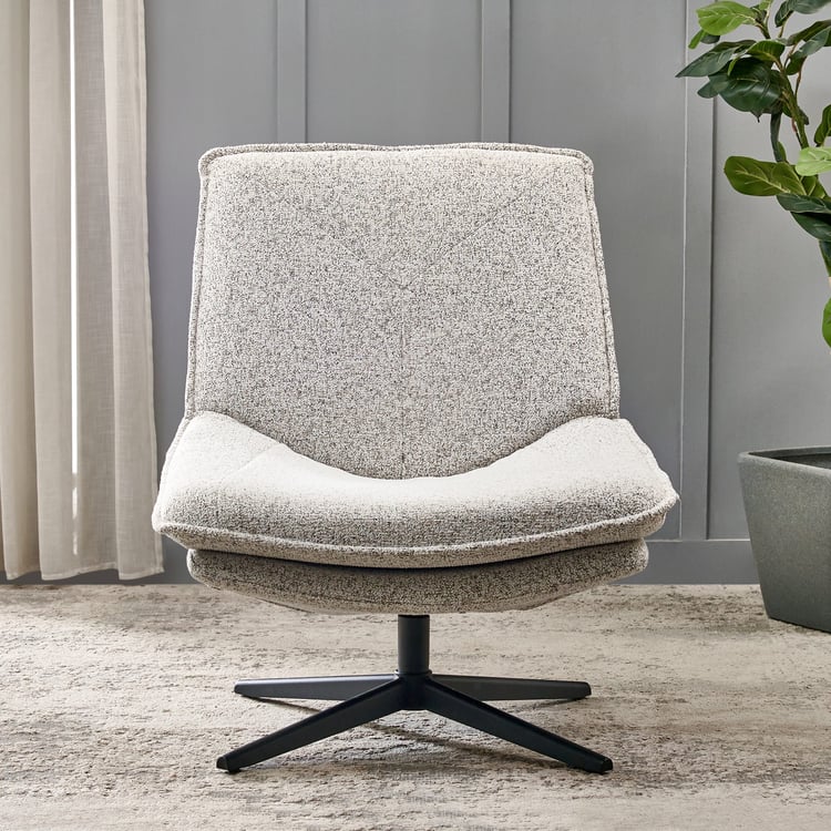 Sterling Fabric Swivel Accent Chair - Grey
