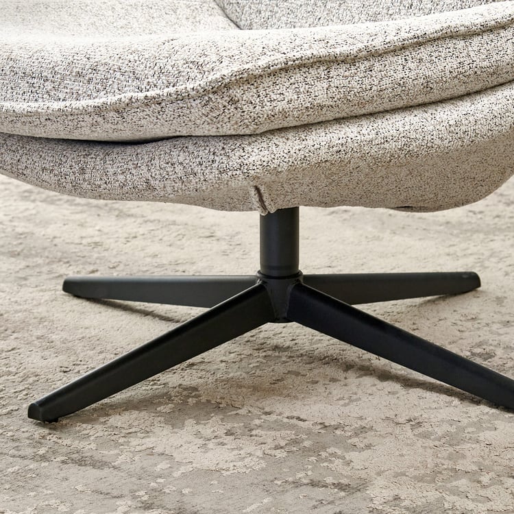 Sterling Fabric Swivel Accent Chair - Grey