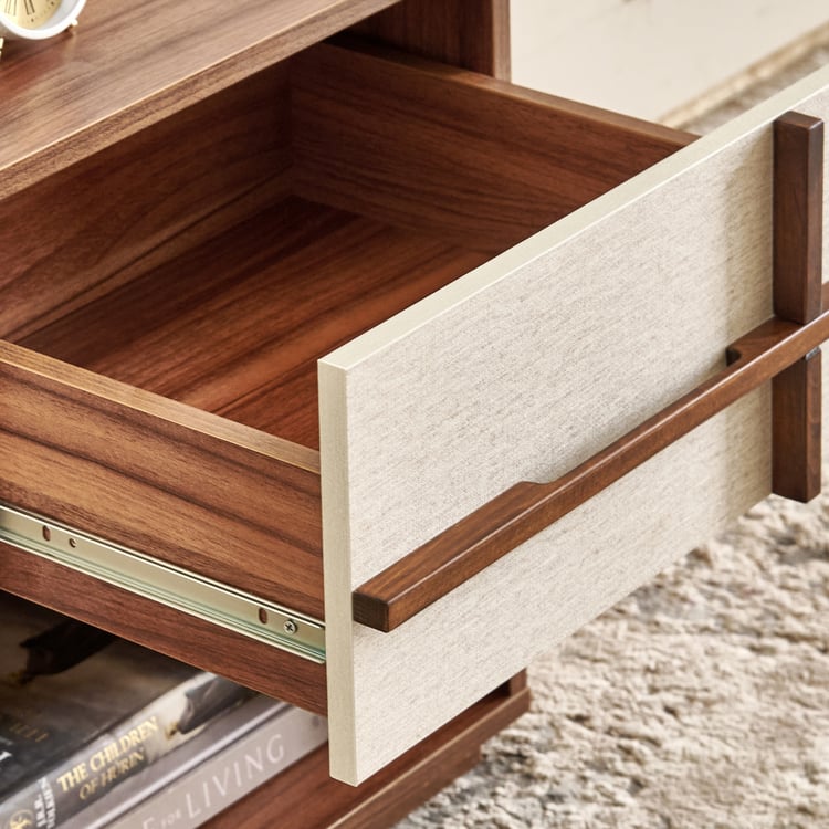 Shoji Bedside Table with Drawer - Brown
