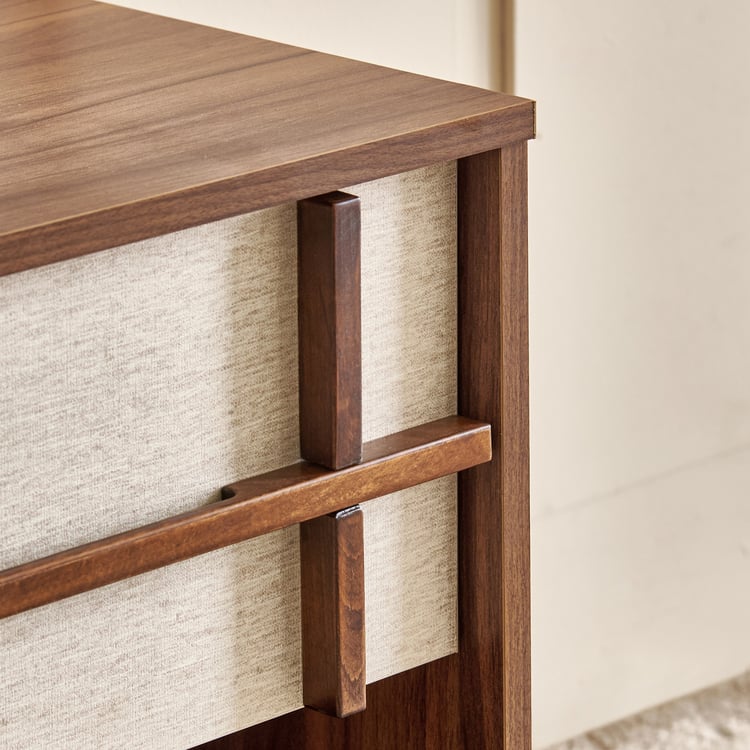 Shoji Bedside Table with Drawer - Brown