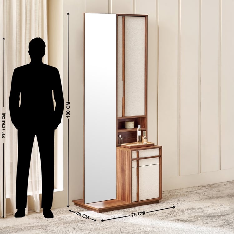 Shoji Dresser Mirror - Brown