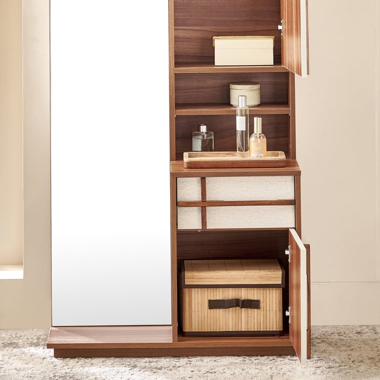 Shoji Dresser Mirror - Brown