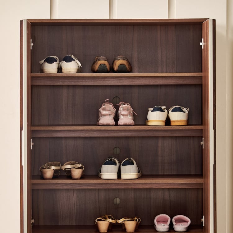 Shoji 24 Pair Shoe Cabinet - Brown