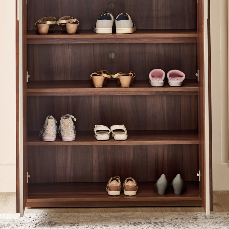 Shoji 24 Pair Shoe Cabinet - Brown