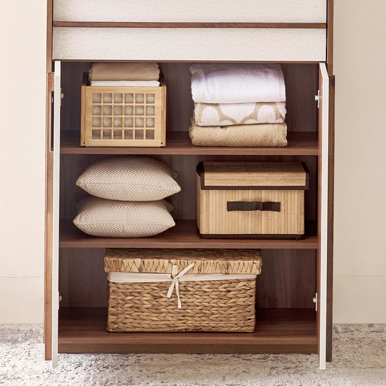 Shoji 4-Door Multipurpose Cabinet with Drawer - Brown