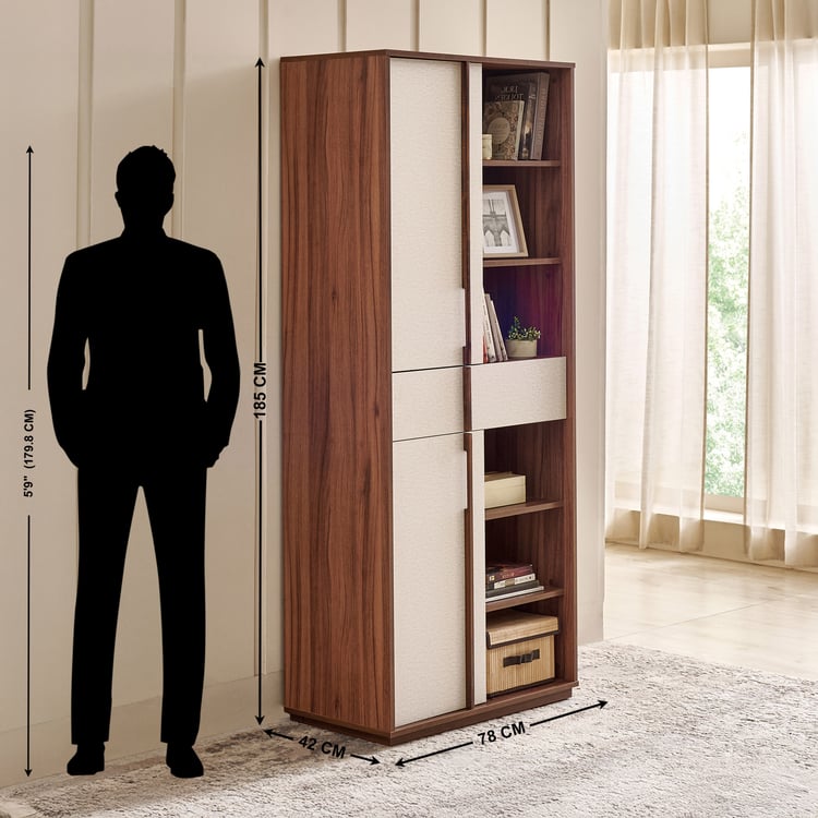 Shoji 2-Door Book Cabinet - Brown