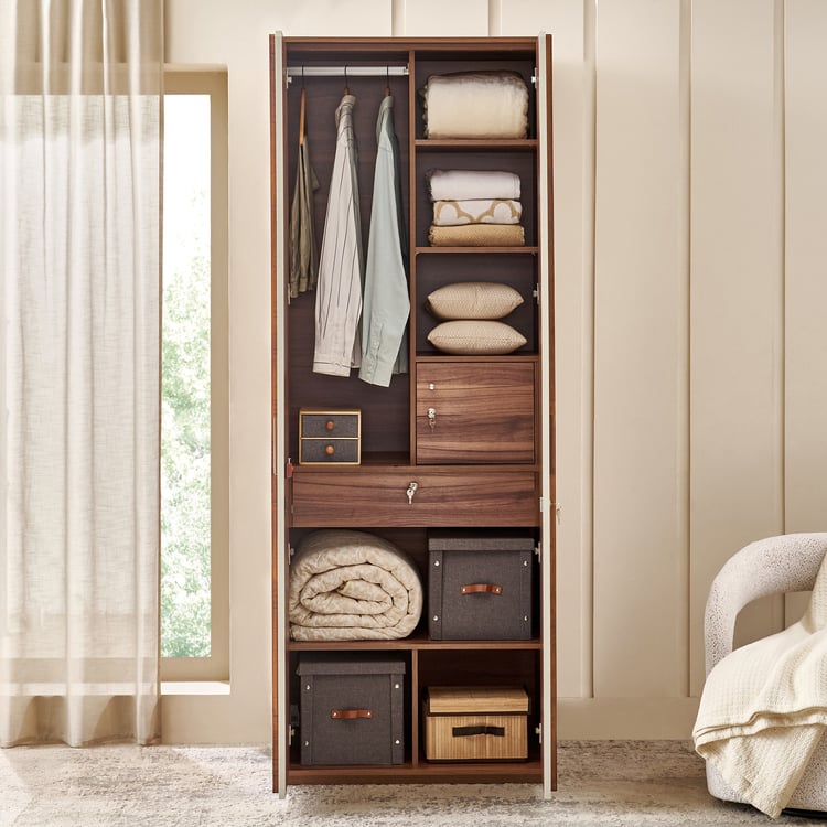 Shoji 2-Door Wardrobe - Brown