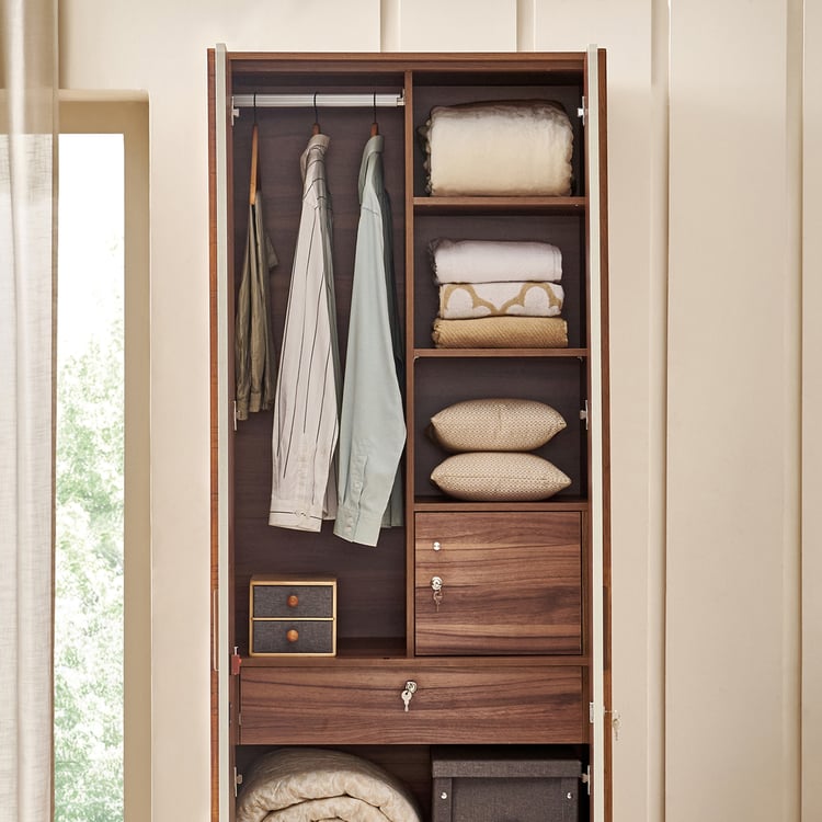 Shoji 2-Door Wardrobe - Brown