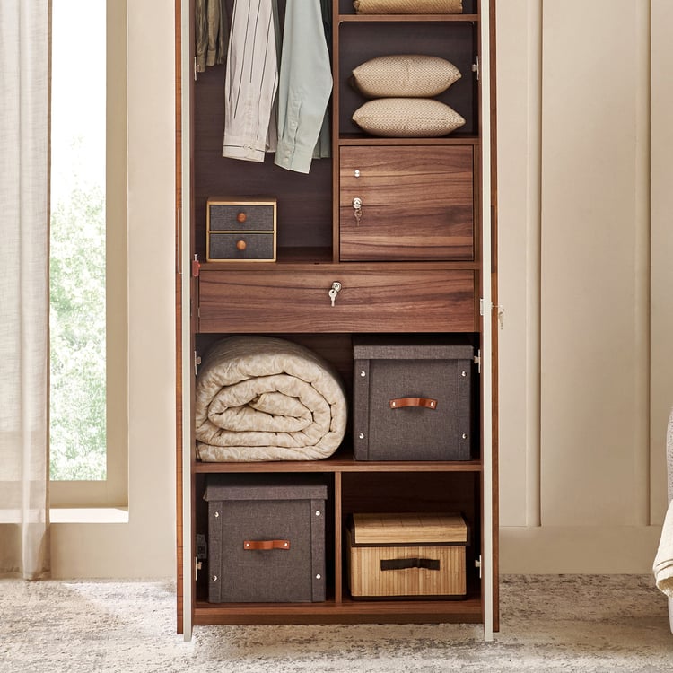 Shoji 2-Door Wardrobe - Brown