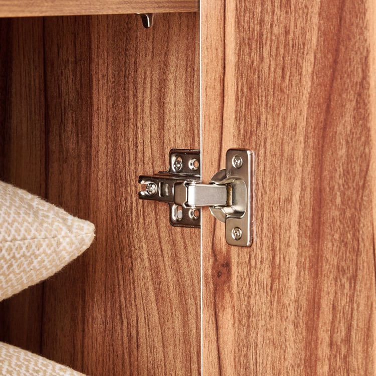 Shoji 2-Door Wardrobe with Curio - Brown