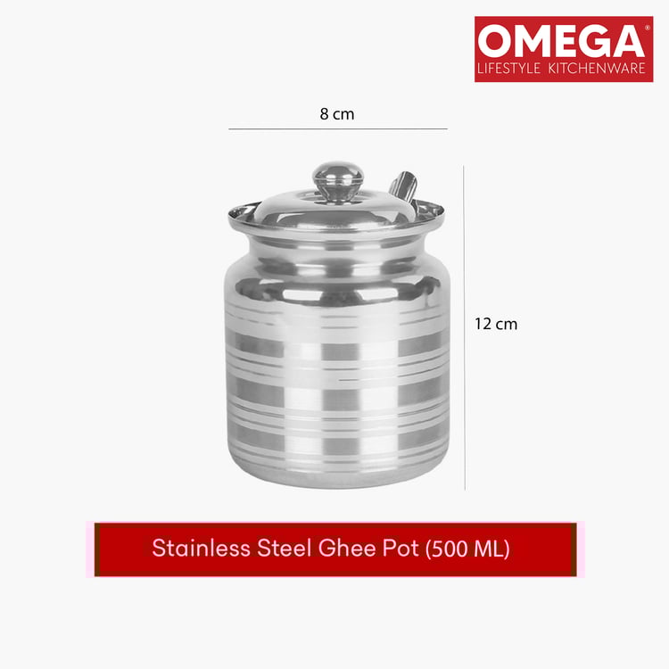 OMEGA Stainless Steel Ghee Pot - 500ml