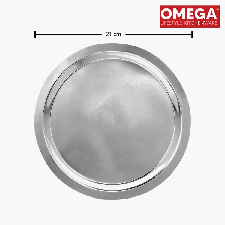 OMEGA Set of 2 Stainless Steel Tope Lid