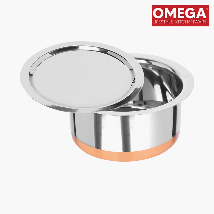 OMEGA Set of 2 Stainless Steel Tope Lid