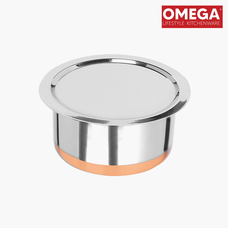 OMEGA Set of 2 Stainless Steel Tope Lid